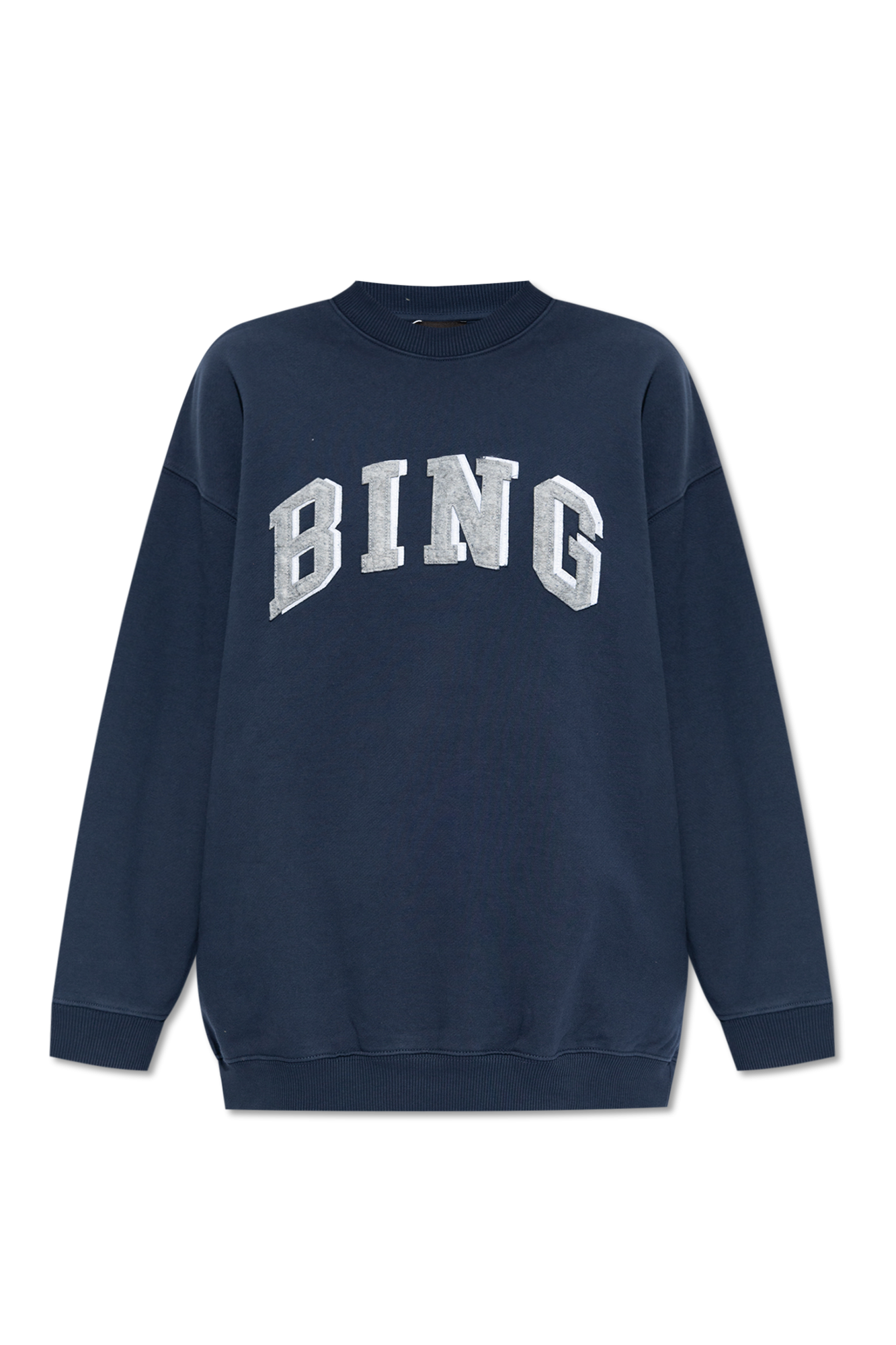 Navy blue Tyler sweatshirt with logo Anine Bing Vitkac Spain